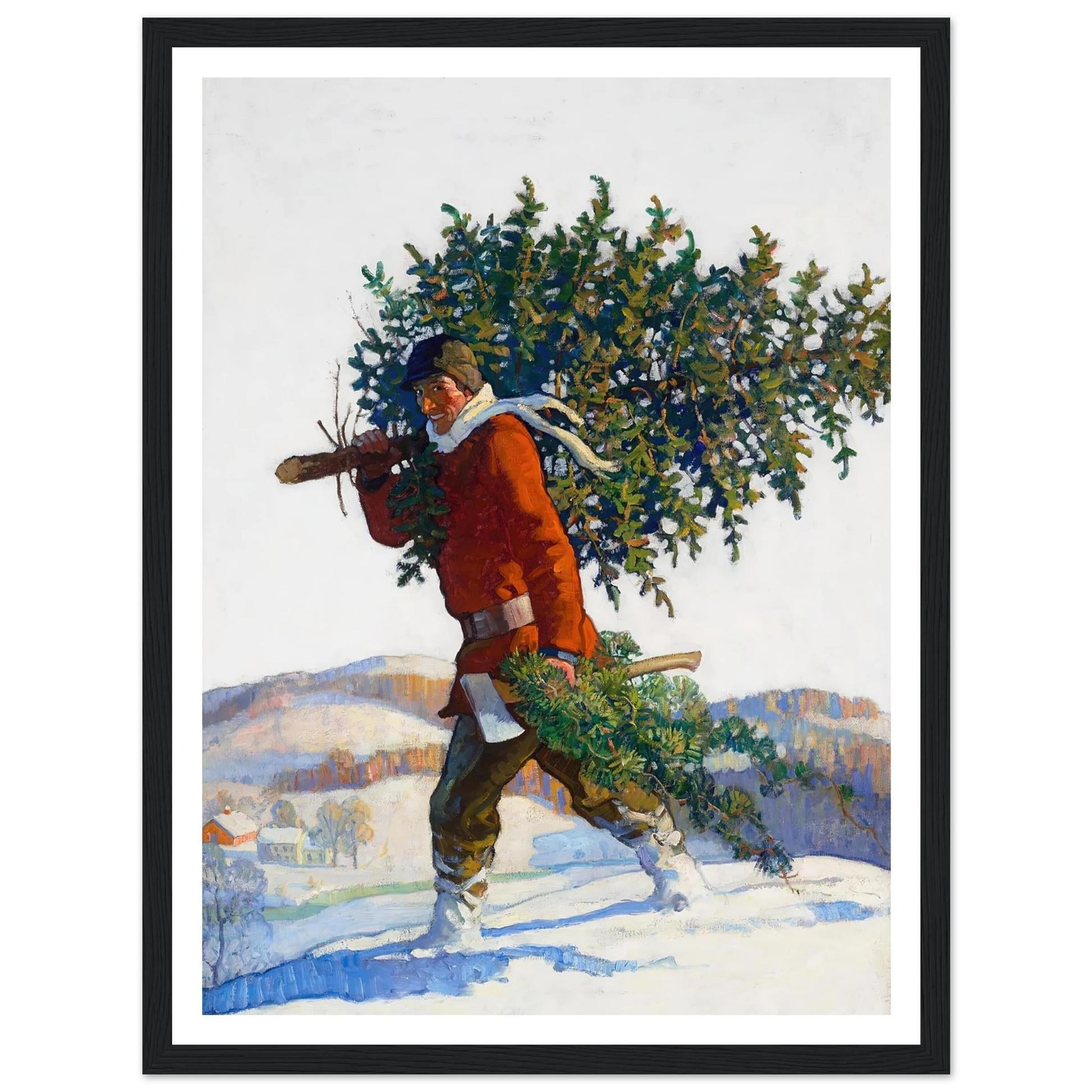 Christmas Tree – Chadds Ford - Framed Poster - 30x40 cm / 12x16″ - Black frame