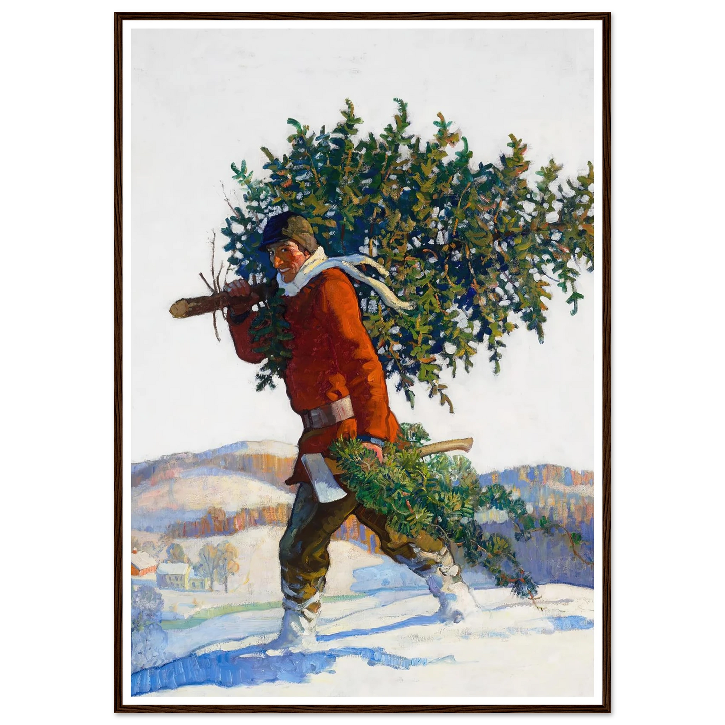Christmas Tree – Chadds Ford - Framed Poster - 30x40 cm / 12x16″ - Black frame