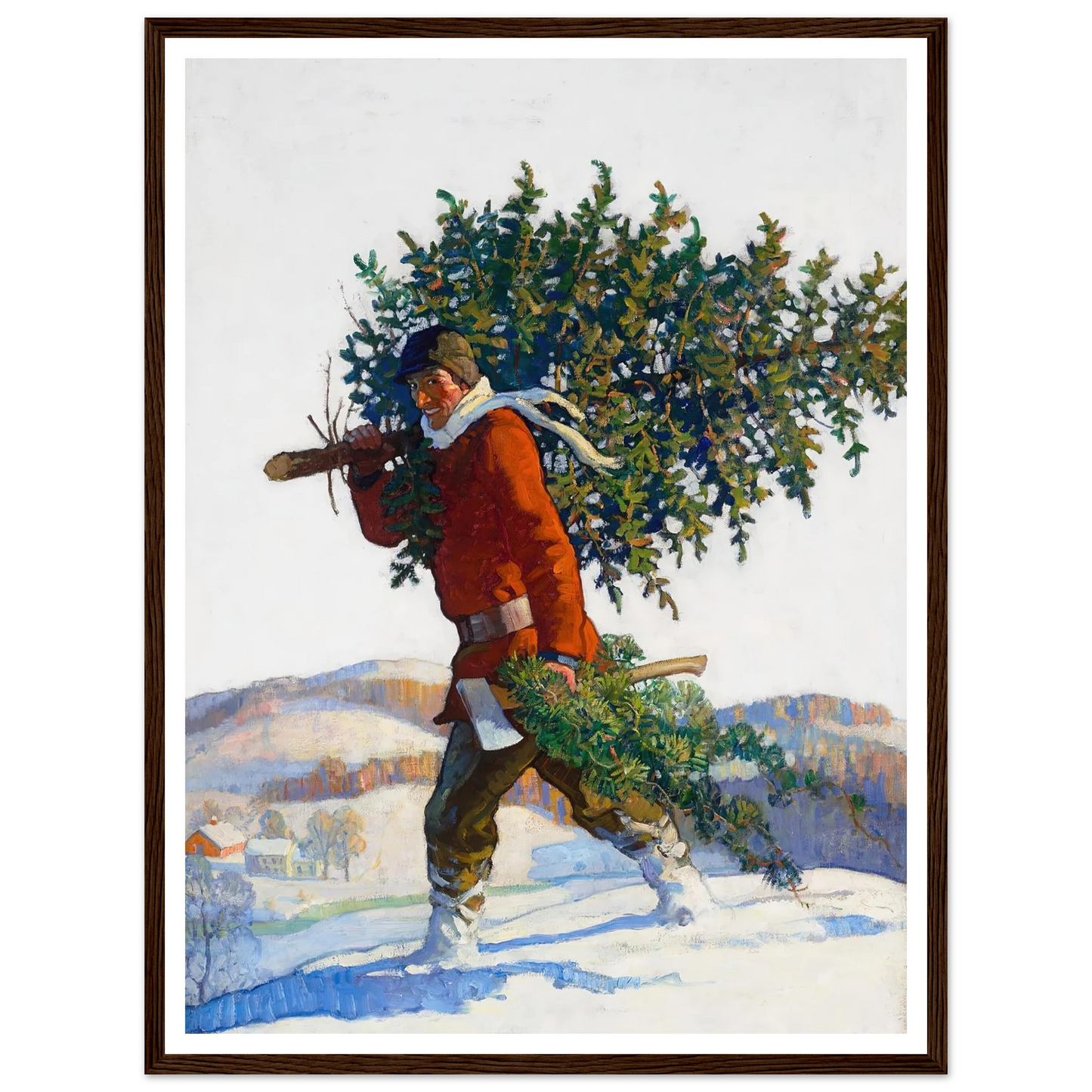 Christmas Tree – Chadds Ford - Framed Poster - 30x40 cm / 12x16″ - Black frame