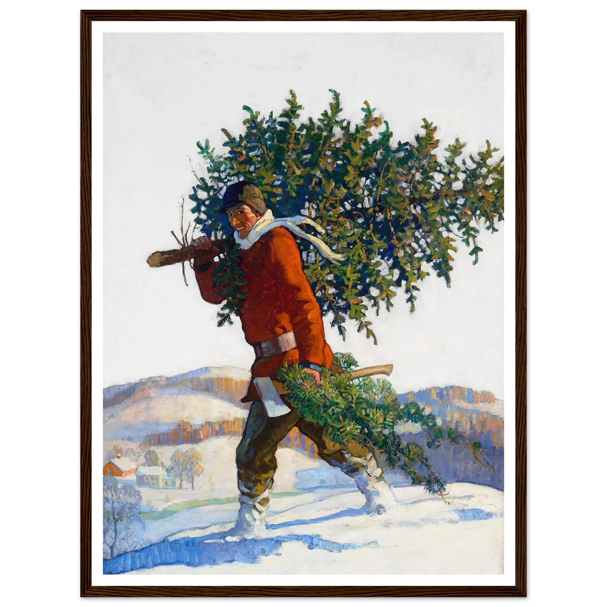 Christmas Tree – Chadds Ford - Framed Poster - 30x40 cm / 12x16″ - Black frame