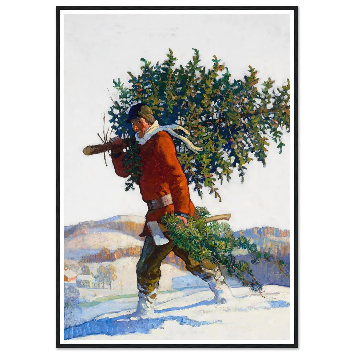 Christmas Tree – Chadds Ford - Framed Poster - 30x40 cm / 12x16″ - Black frame