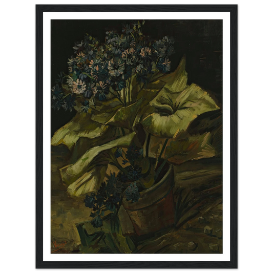 Cineraria (1886) Art Print | Vincent van Gogh - Framed Poster - 30x40 cm / 12x16″ - Black frame