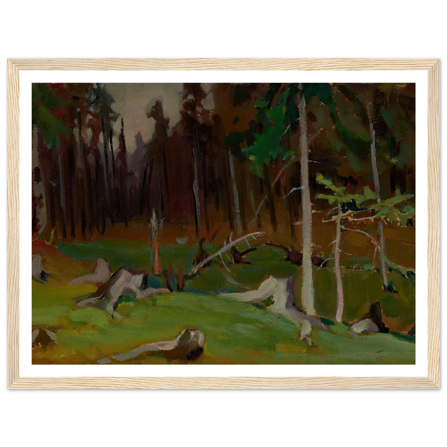 Clearing in a forest Art Print | Jacek Malczewski - Framed Poster - 30x40 cm / 12x16″ - Black frame
