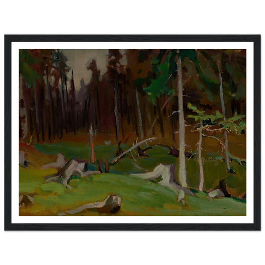 Clearing in a forest Art Print | Jacek Malczewski - Framed Poster - 30x40 cm / 12x16″ - Black frame