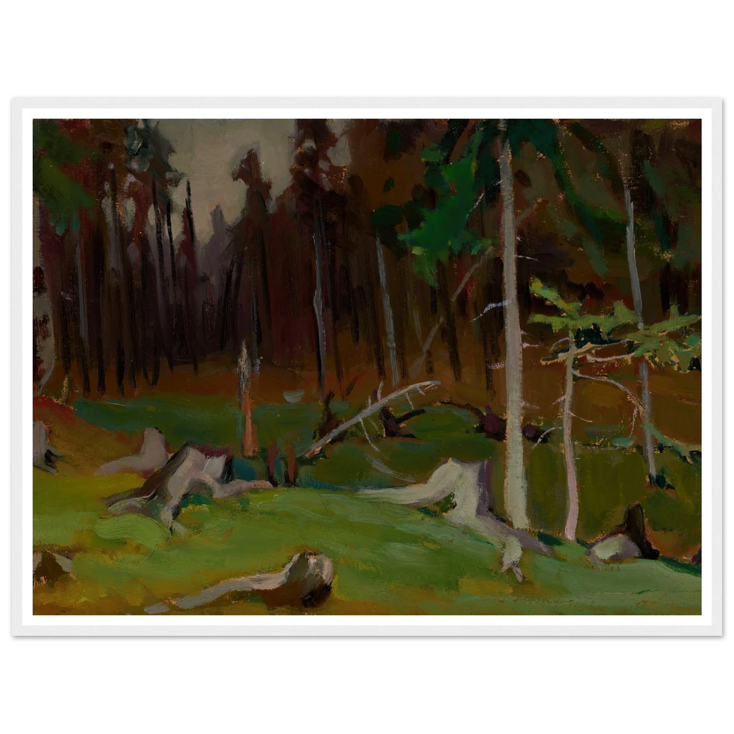 Clearing in a forest Art Print | Jacek Malczewski - Framed Poster - 30x40 cm / 12x16″ - Black frame
