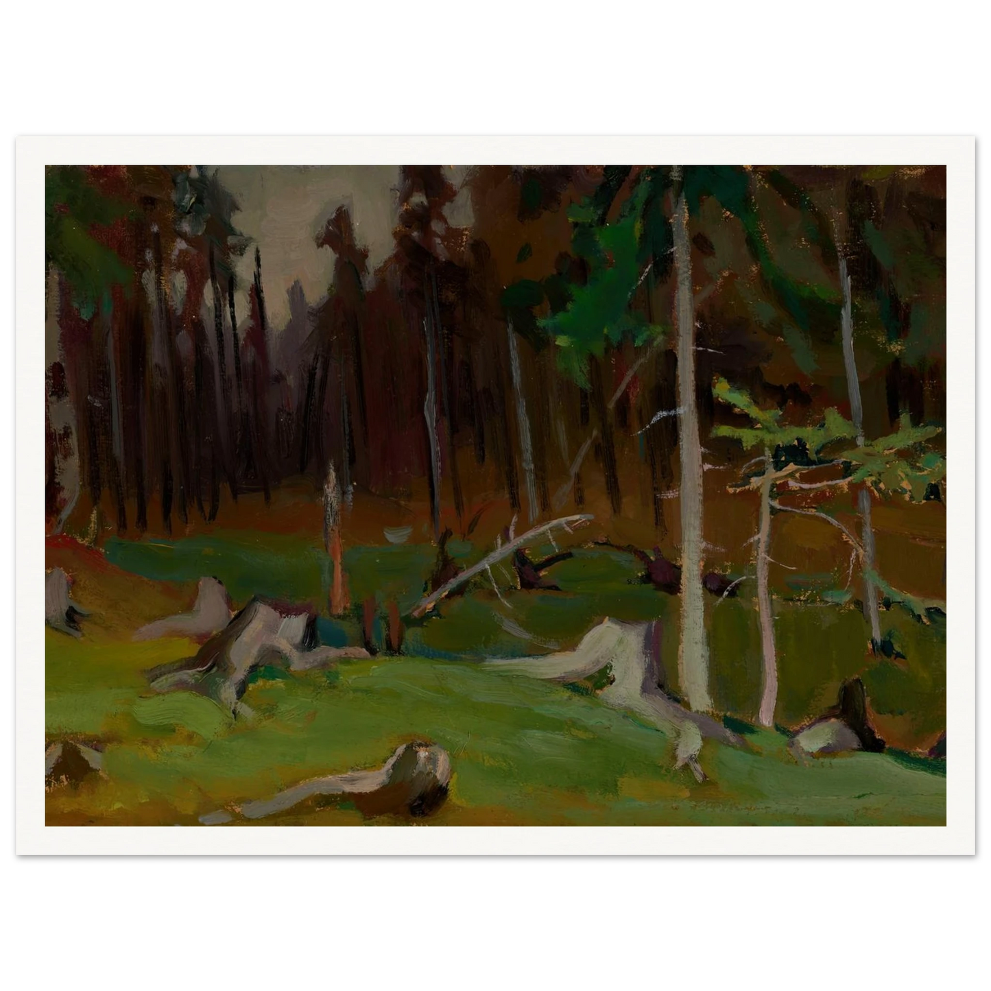Clearing in a forest Art Print | Jacek Malczewski - Framed Poster - 30x40 cm / 12x16″ - Black frame