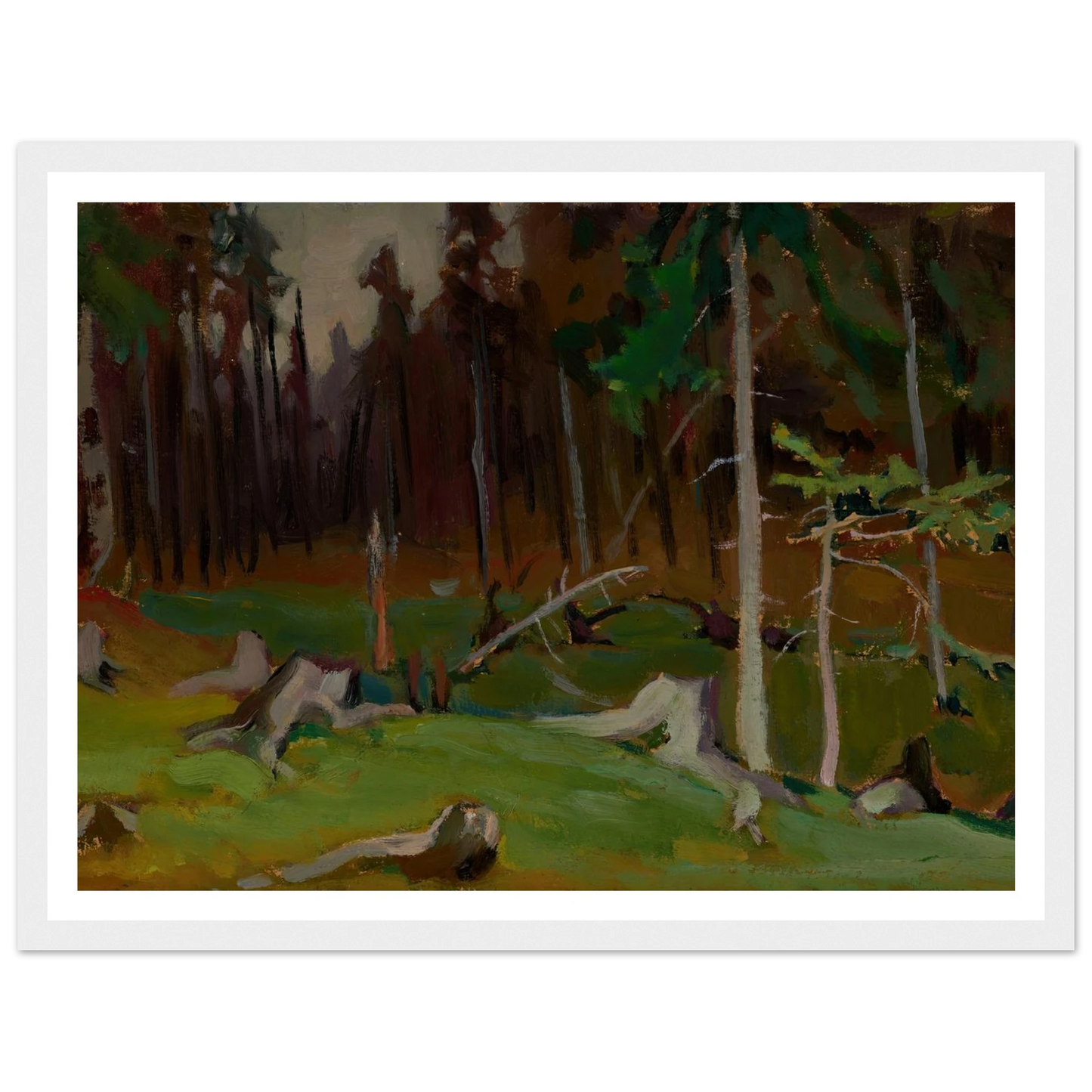 Clearing in a forest Art Print | Jacek Malczewski - Framed Poster - 30x40 cm / 12x16″ - Black frame