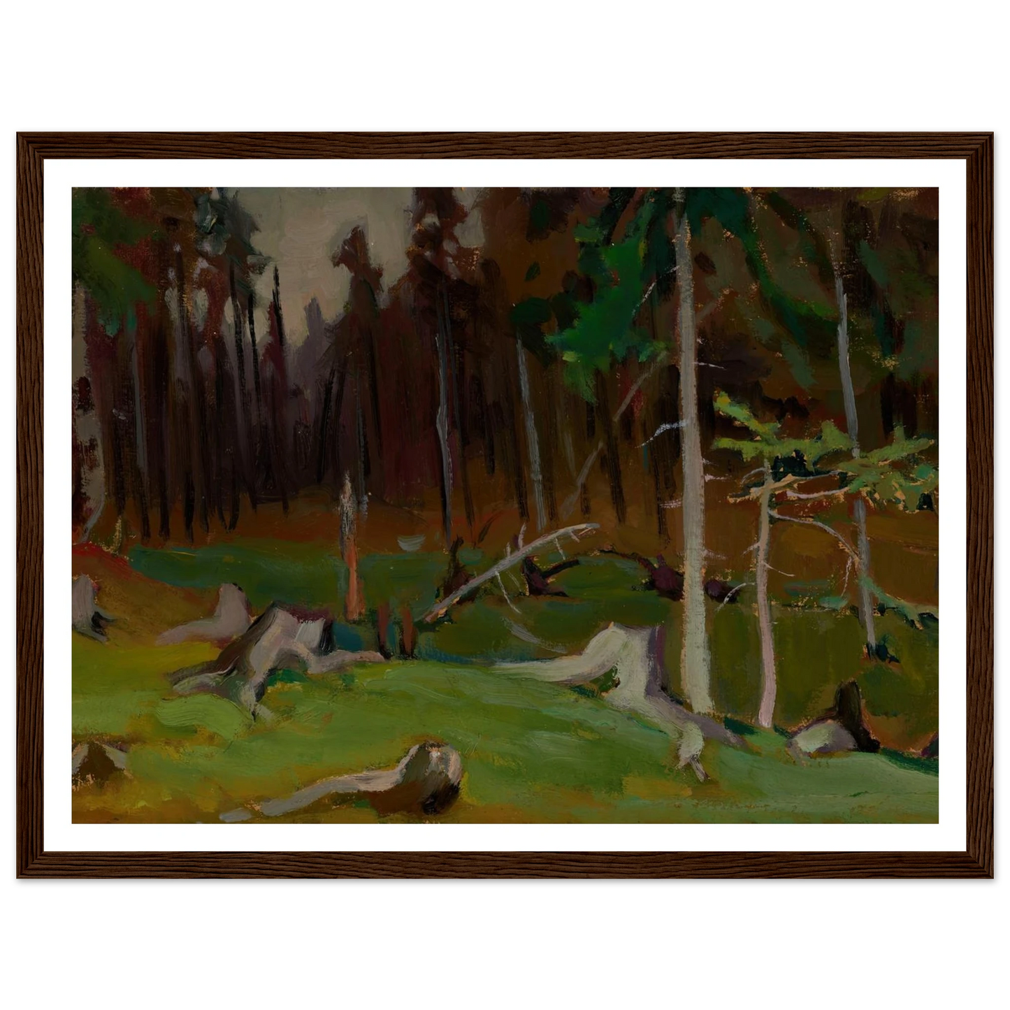 Clearing in a forest Art Print | Jacek Malczewski - Framed Poster - 30x40 cm / 12x16″ - Black frame