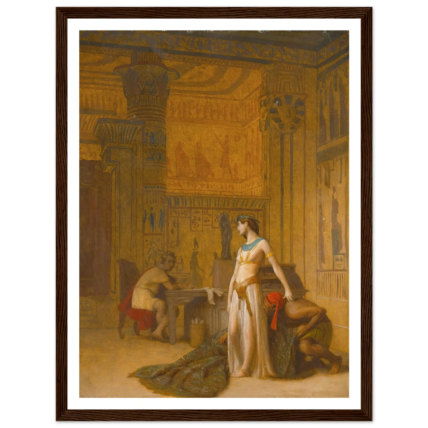 Cléopâtre et César Art Print | Jean Leon Gerome - Framed Poster - 30x40 cm / 12x16″ - Black frame