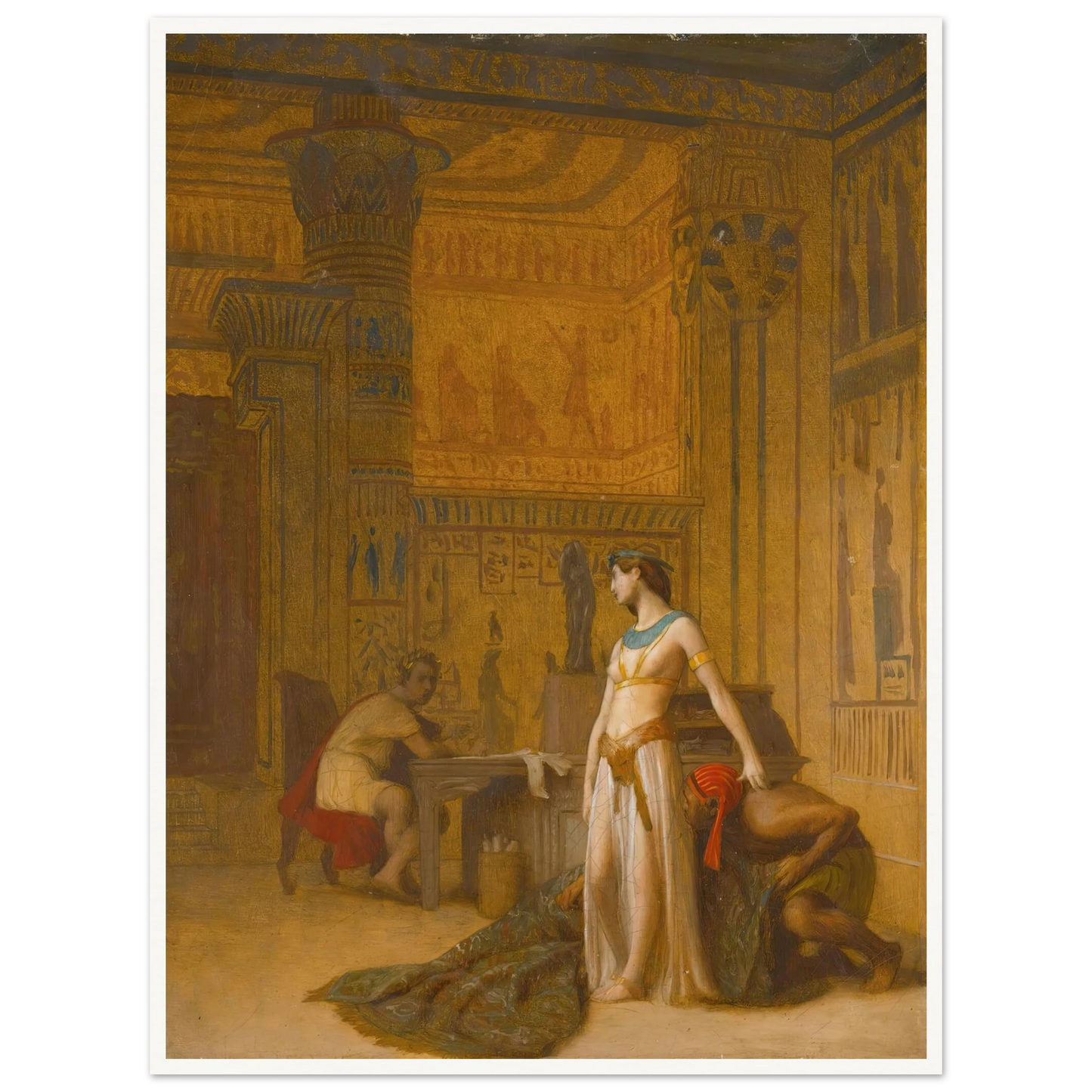Cléopâtre et César Art Print | Jean Leon Gerome - Framed Poster - 30x40 cm / 12x16″ - Black frame