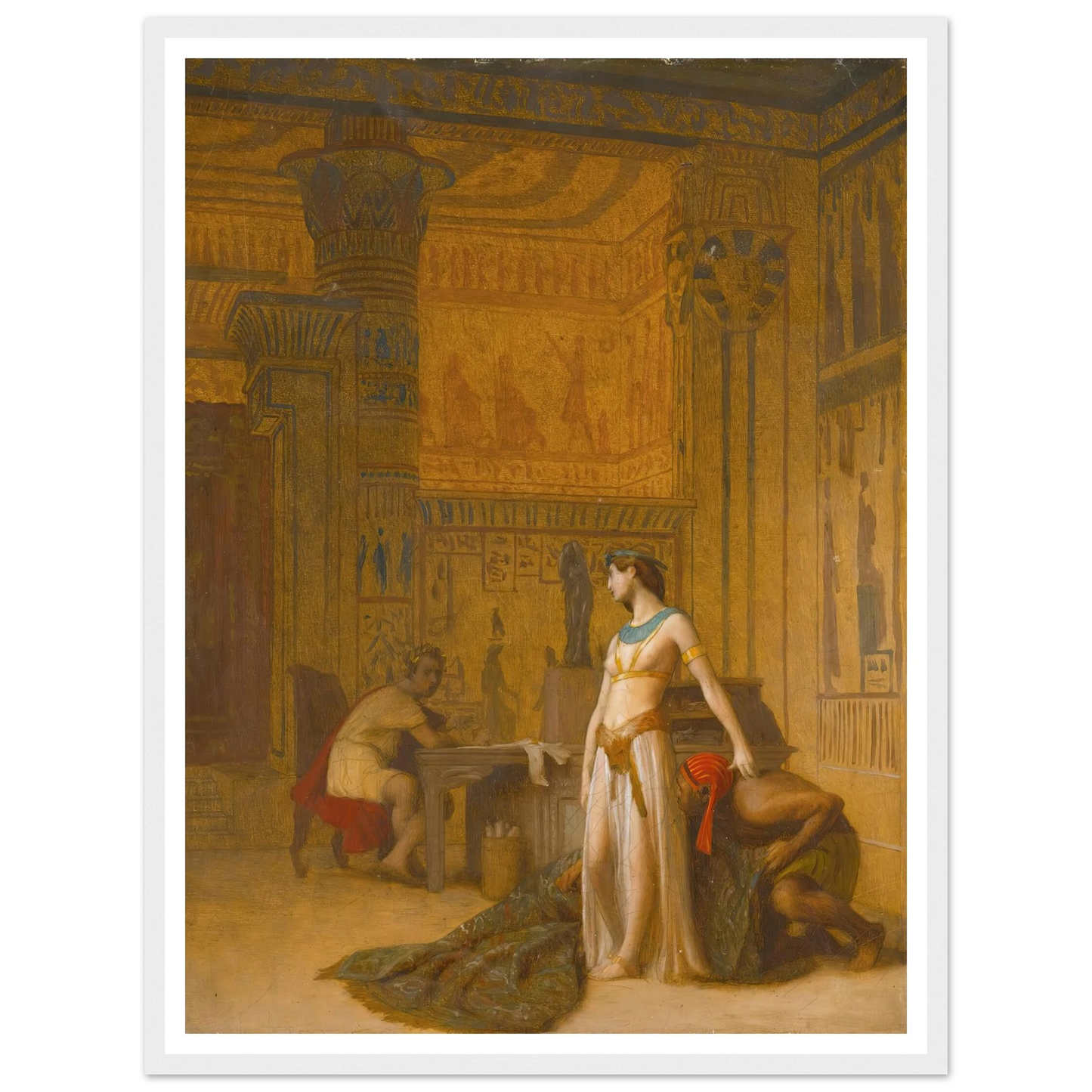 Cléopâtre et César Art Print | Jean Leon Gerome - Framed Poster - 30x40 cm / 12x16″ - Black frame