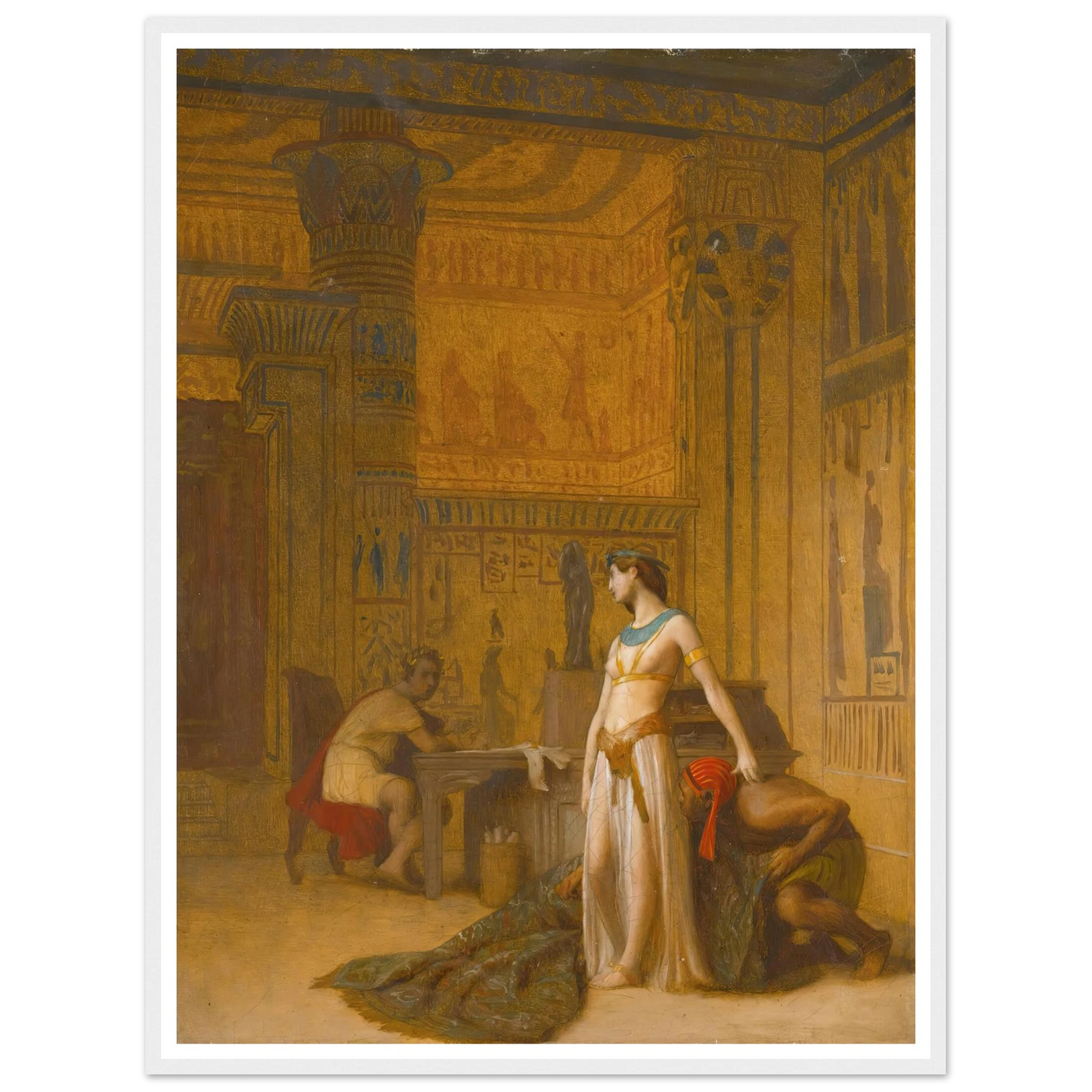 Cléopâtre et César Art Print | Jean Leon Gerome - Framed Poster - 30x40 cm / 12x16″ - Black frame