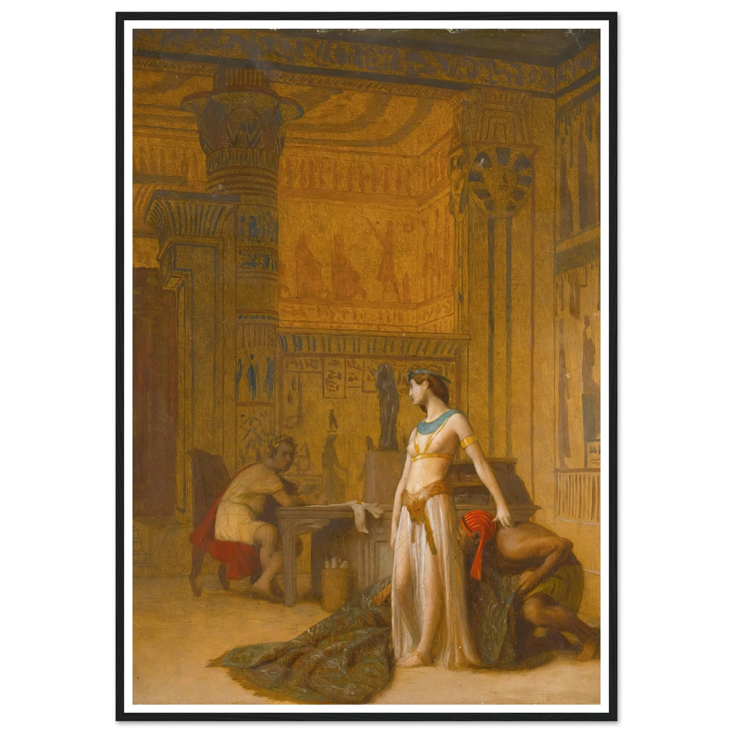 Cléopâtre et César Art Print | Jean Leon Gerome - Framed Poster - 30x40 cm / 12x16″ - Black frame