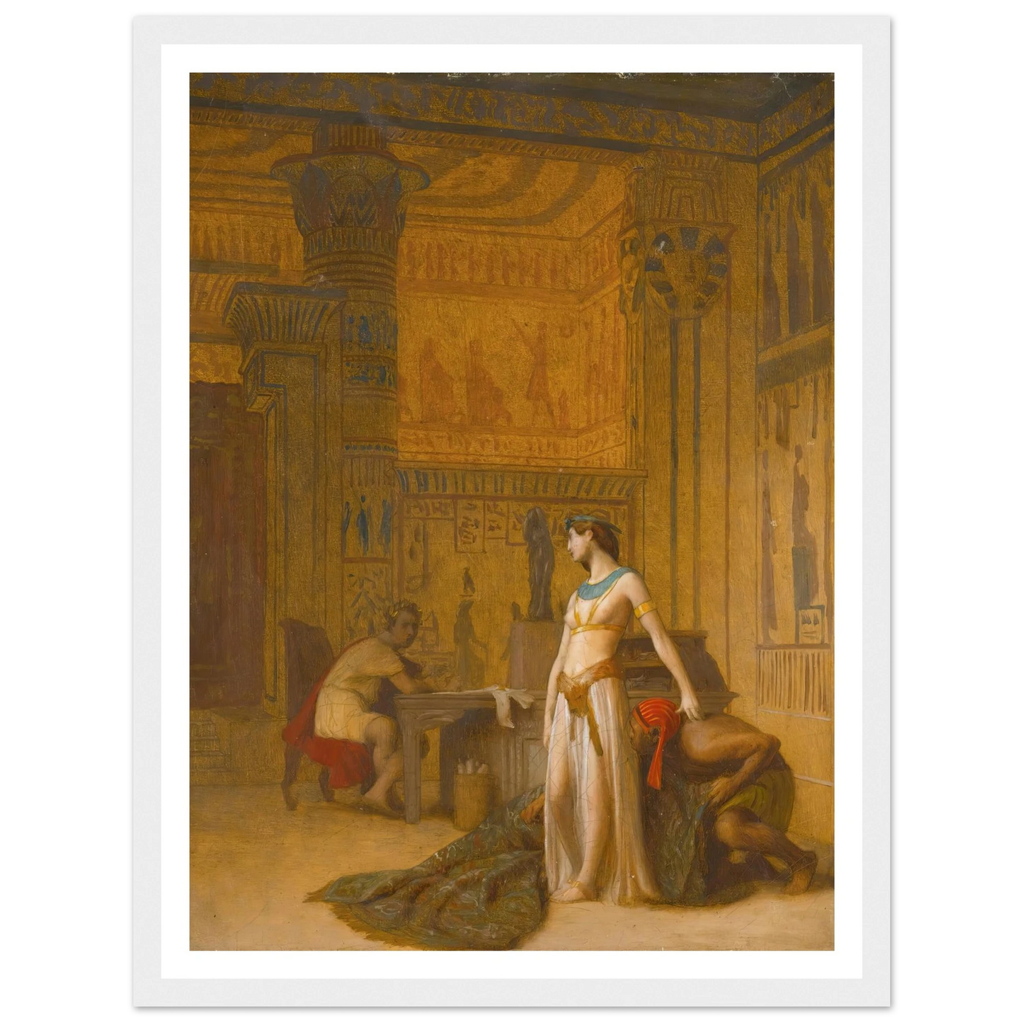 Cléopâtre et César Art Print | Jean Leon Gerome - Framed Poster - 30x40 cm / 12x16″ - Black frame