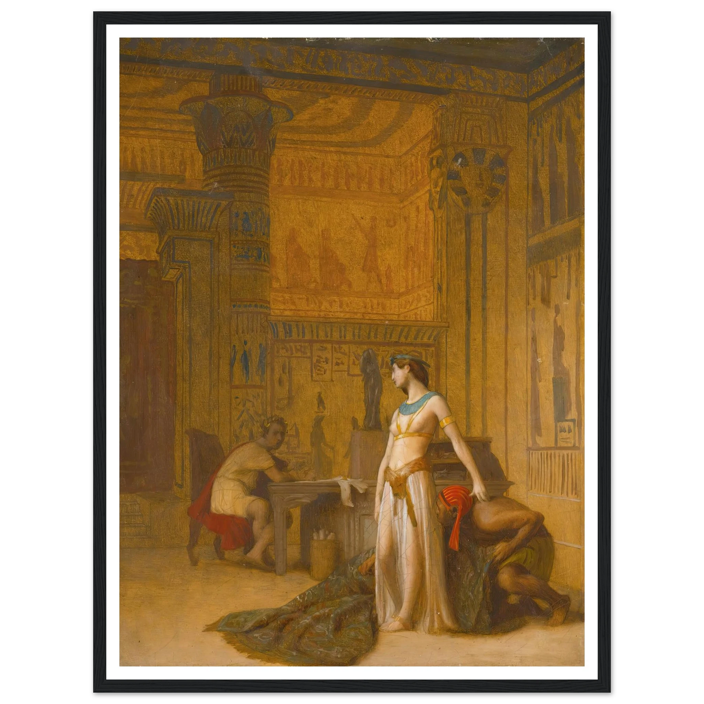 Cléopâtre et César Art Print | Jean Leon Gerome - Framed Poster - 30x40 cm / 12x16″ - Black frame