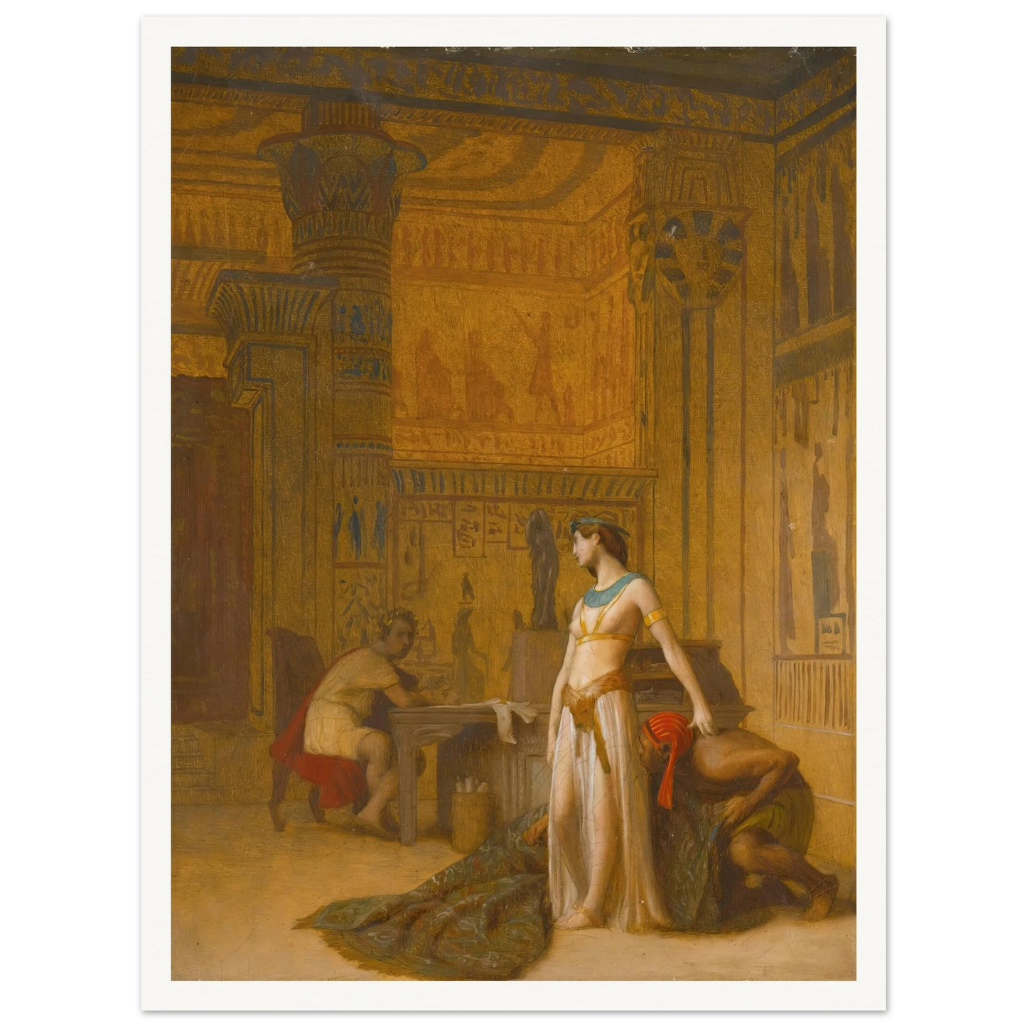 Cléopâtre et César Art Print | Jean Leon Gerome - Framed Poster - 30x40 cm / 12x16″ - Black frame