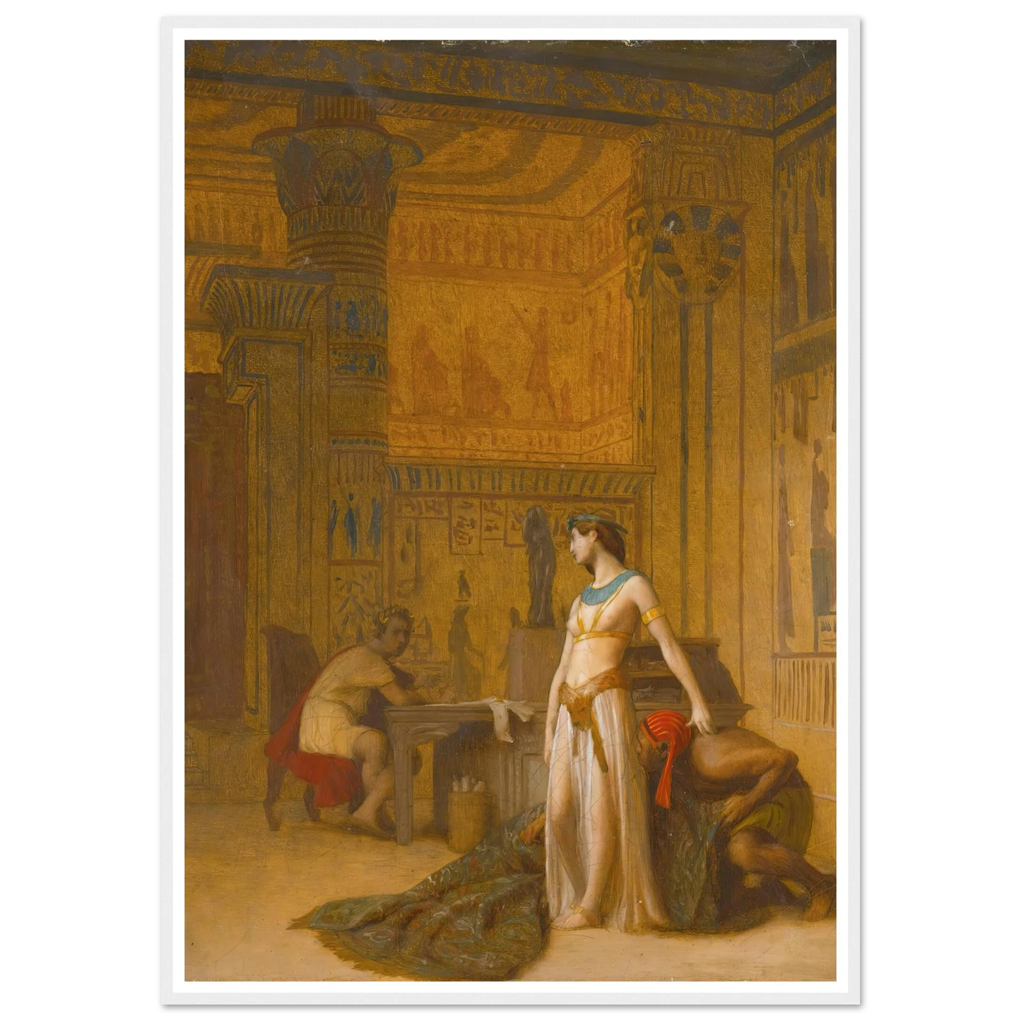 Cléopâtre et César Art Print | Jean Leon Gerome - Framed Poster - 30x40 cm / 12x16″ - Black frame