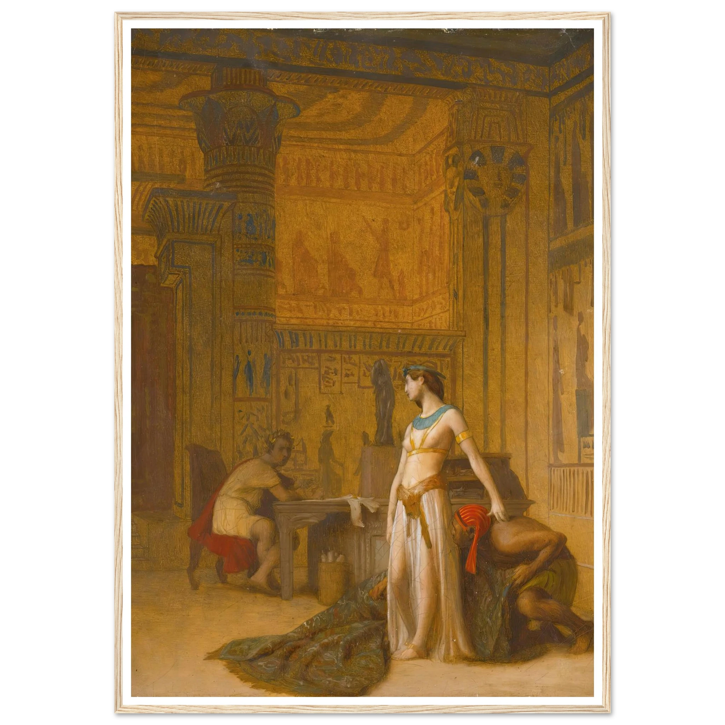 Cléopâtre et César Art Print | Jean Leon Gerome - Framed Poster - 30x40 cm / 12x16″ - Black frame