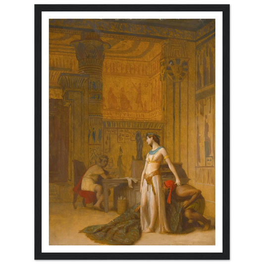 Cléopâtre et César Art Print | Jean Leon Gerome - Framed Poster - 30x40 cm / 12x16″ - Black frame