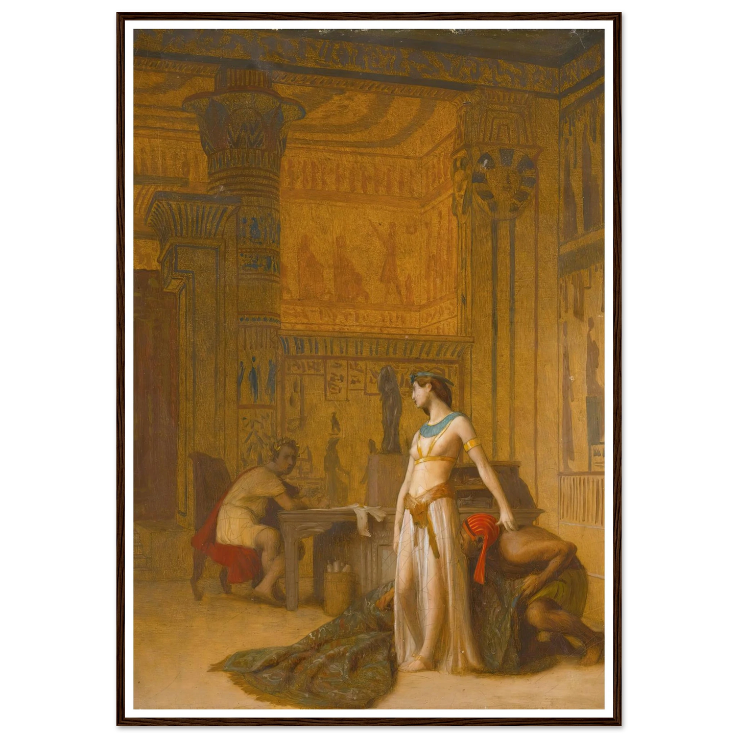 Cléopâtre et César Art Print | Jean Leon Gerome - Framed Poster - 30x40 cm / 12x16″ - Black frame