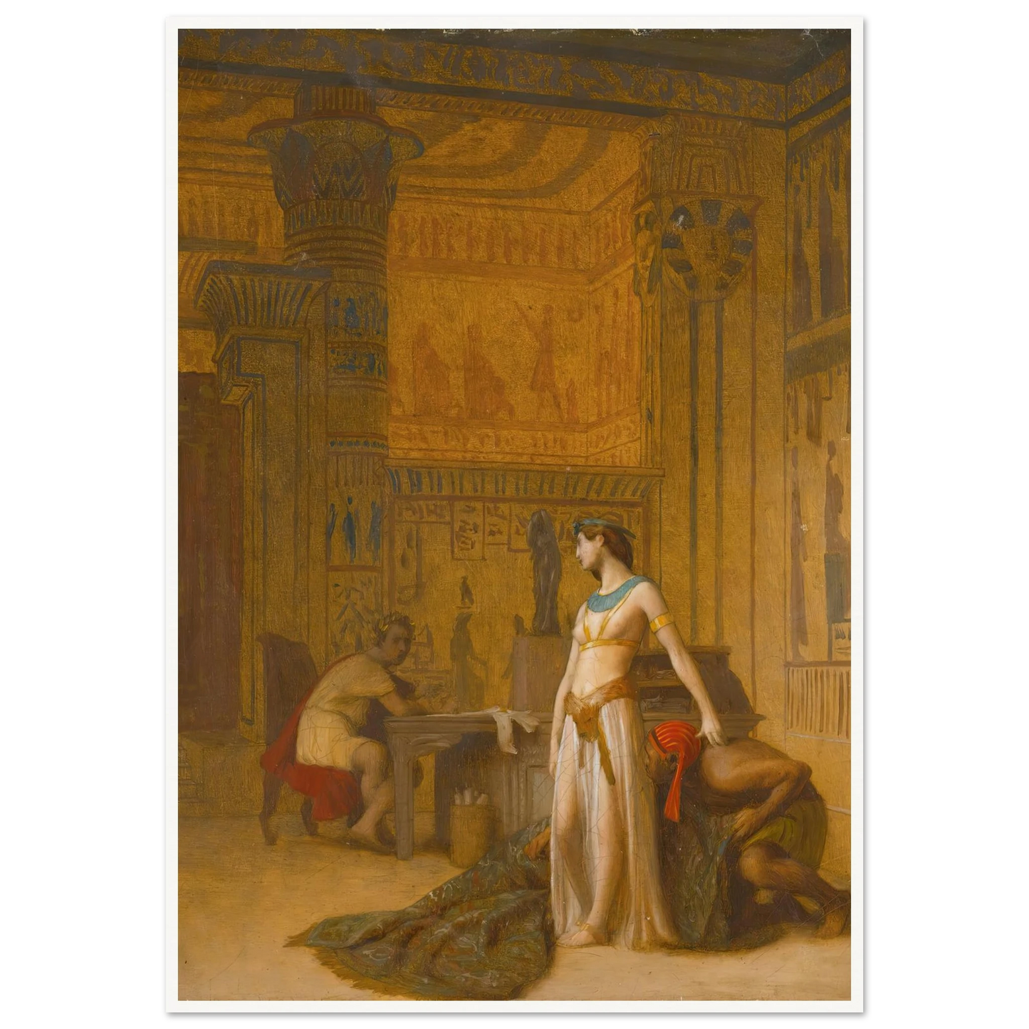 Cléopâtre et César Art Print | Jean Leon Gerome - Framed Poster - 30x40 cm / 12x16″ - Black frame
