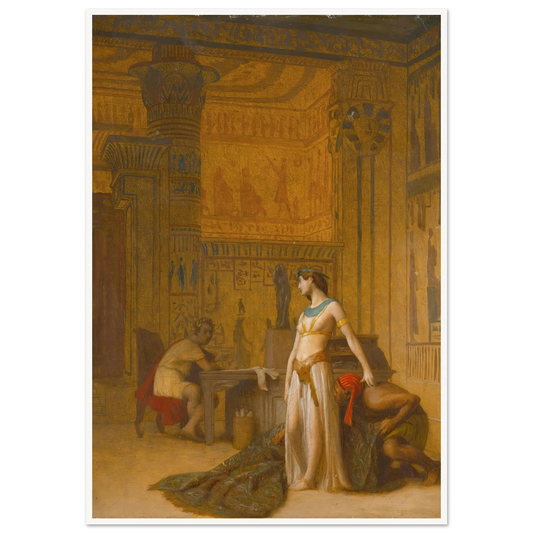 Cléopâtre et César Art Print | Jean Leon Gerome - Framed Poster - 30x40 cm / 12x16″ - Black frame