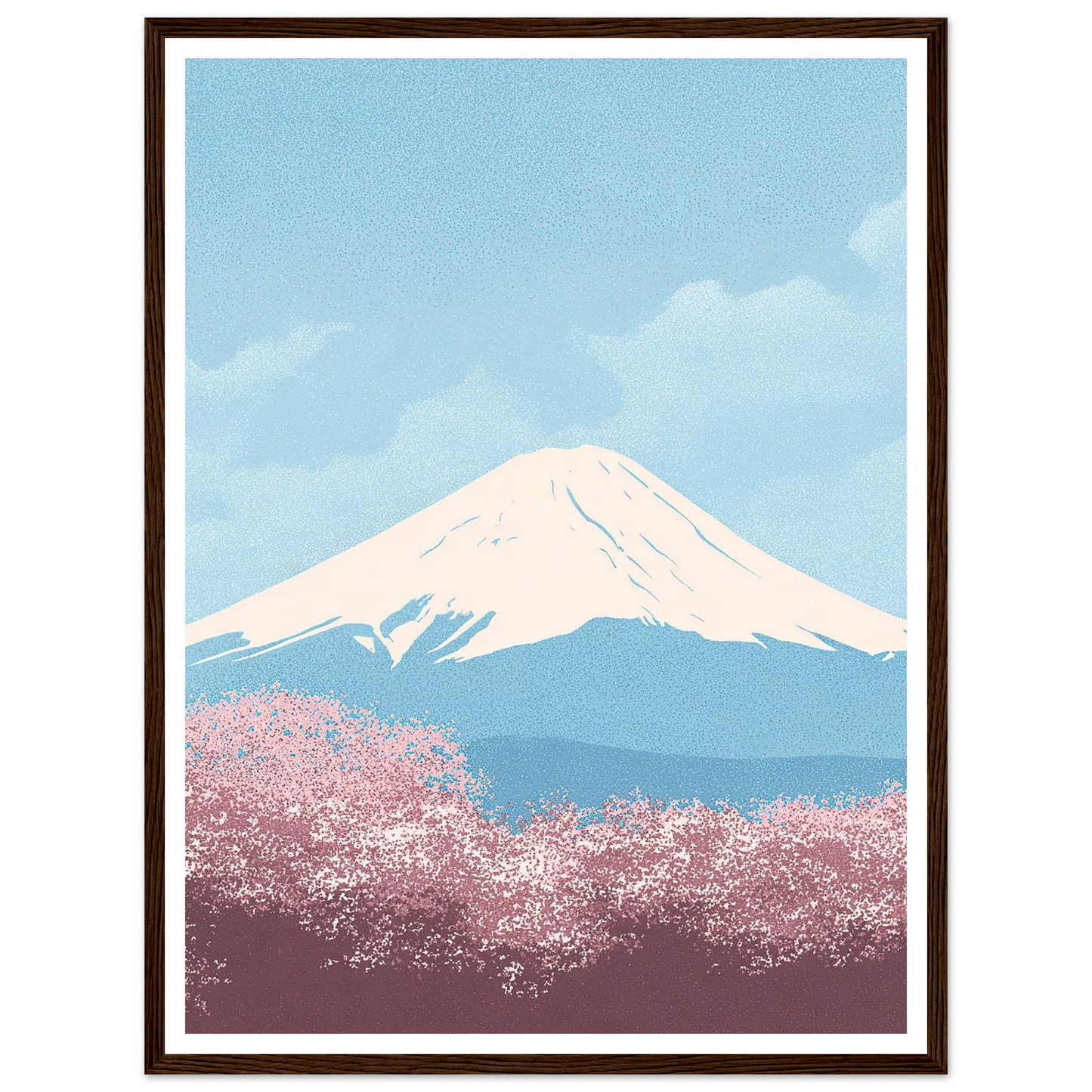 Cloud Whispers Over Honshu - Framed Poster - 30x40 cm / 12x16″ - Black frame