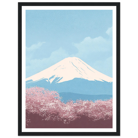 Cloud Whispers Over Honshu - Framed Poster - 30x40 cm / 12x16″ - Black frame