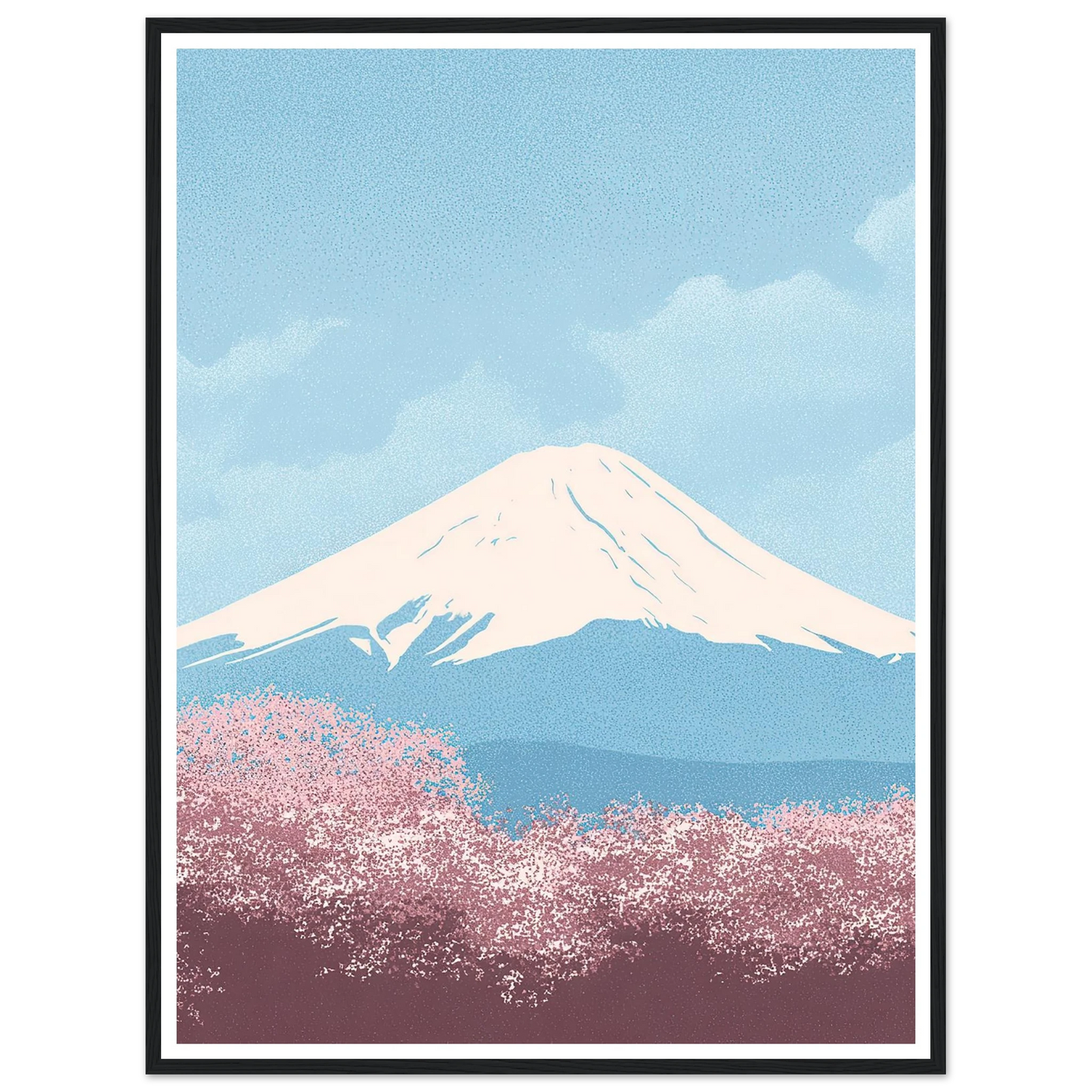 Cloud Whispers Over Honshu - Framed Poster - 30x40 cm / 12x16″ - Black frame