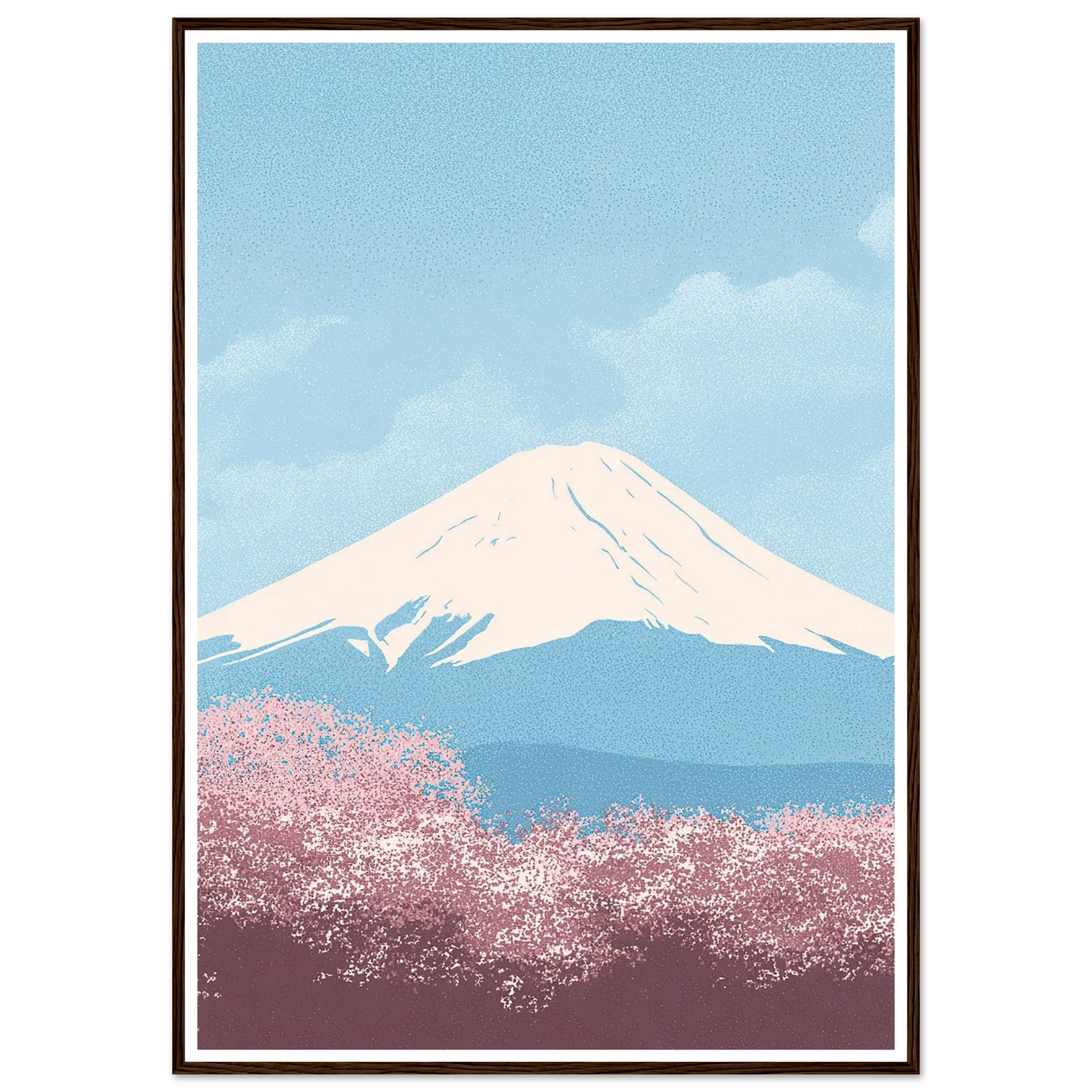 Cloud Whispers Over Honshu - Framed Poster - 30x40 cm / 12x16″ - Black frame