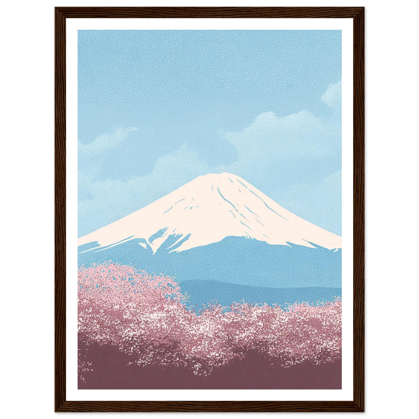 Cloud Whispers Over Honshu - Framed Poster - 30x40 cm / 12x16″ - Black frame