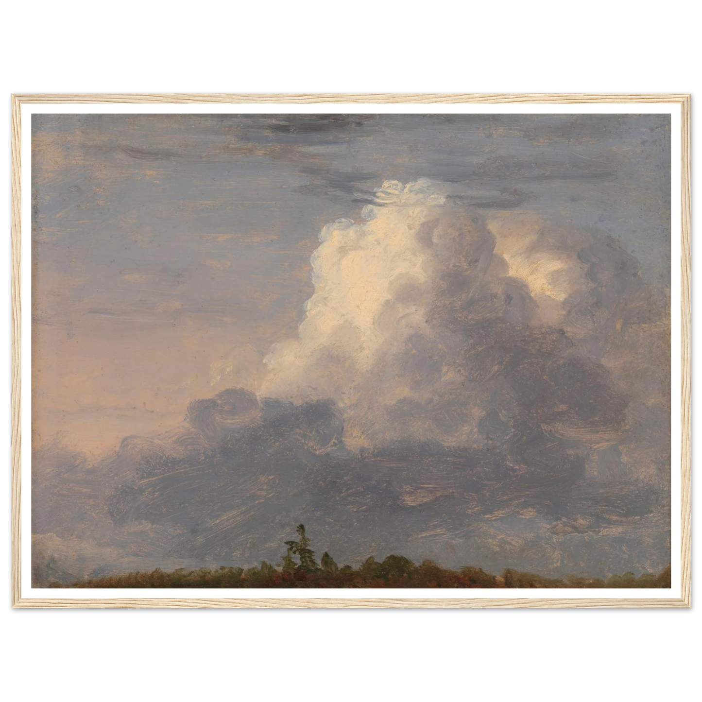Clouds (ca. 1838) Art Print | Thomas Cole - Framed Poster - 30x40 cm / 12x16″ - Black frame