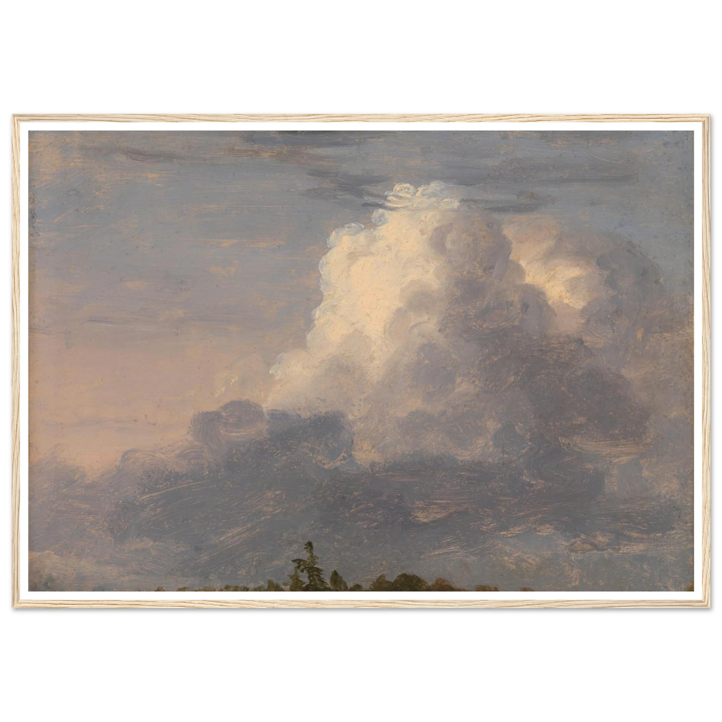 Clouds (ca. 1838) Art Print | Thomas Cole - Framed Poster - 30x40 cm / 12x16″ - Black frame