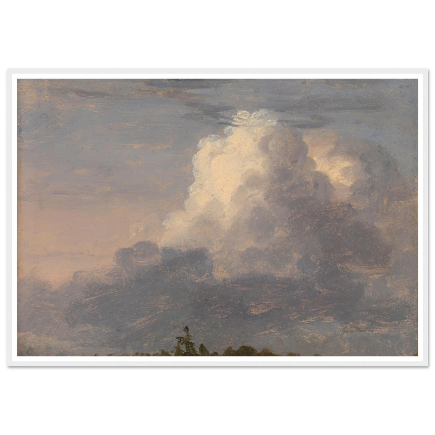 Clouds (ca. 1838) Art Print | Thomas Cole - Framed Poster - 30x40 cm / 12x16″ - Black frame