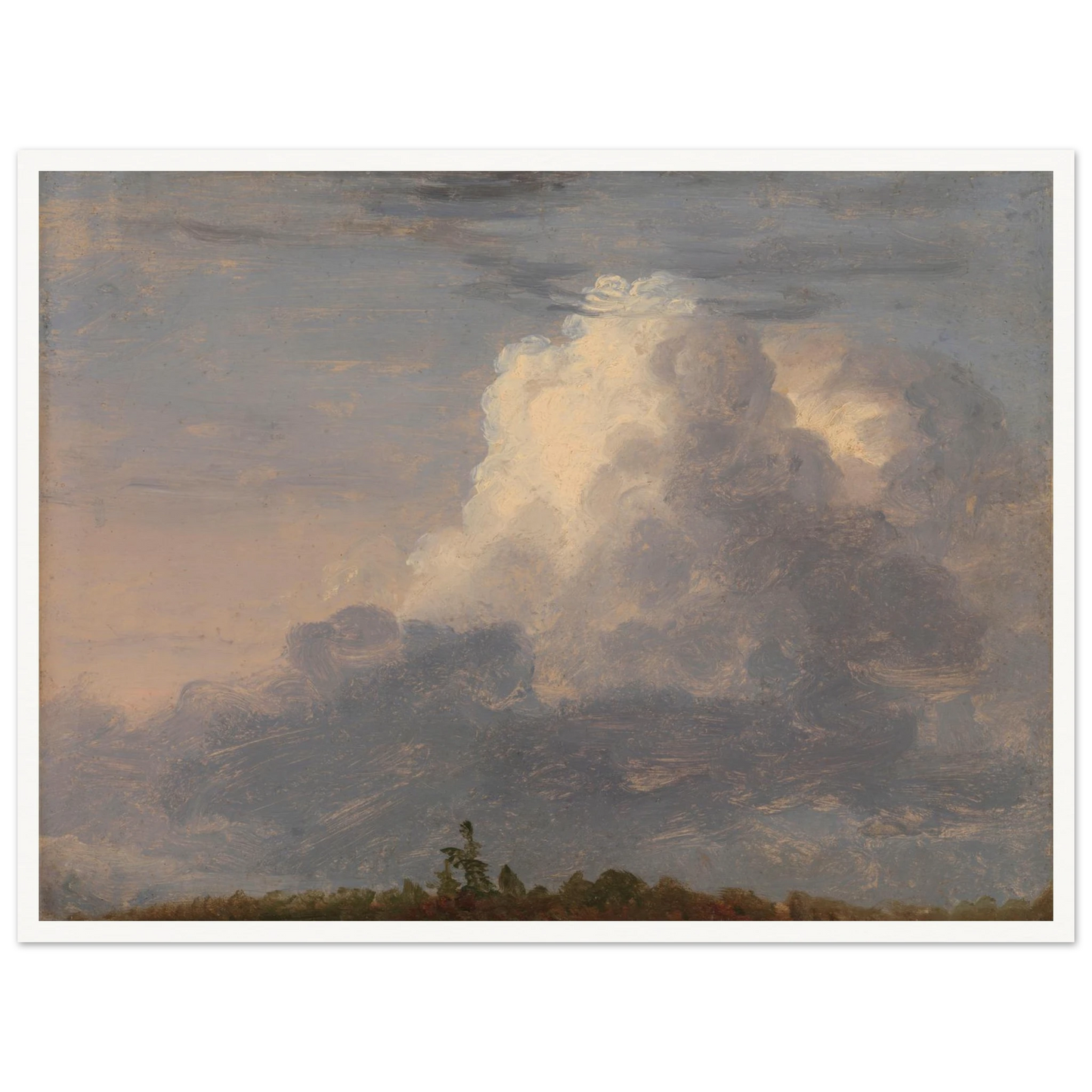 Clouds (ca. 1838) Art Print | Thomas Cole - Framed Poster - 30x40 cm / 12x16″ - Black frame