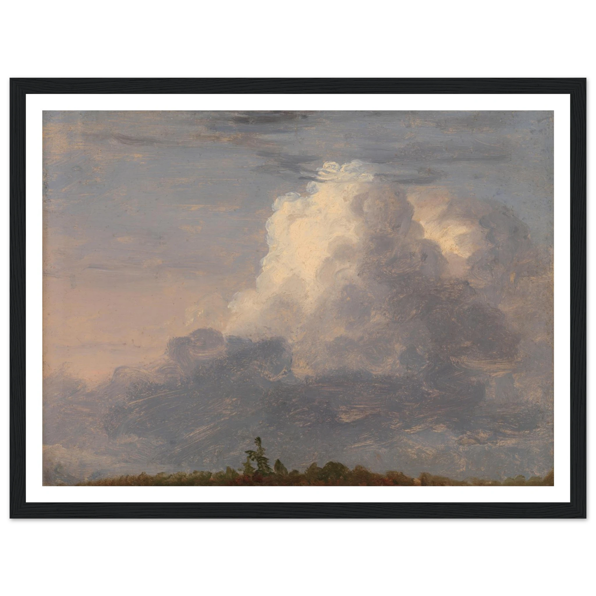 Clouds (ca. 1838) Art Print | Thomas Cole - Framed Poster - 30x40 cm / 12x16″ - Black frame