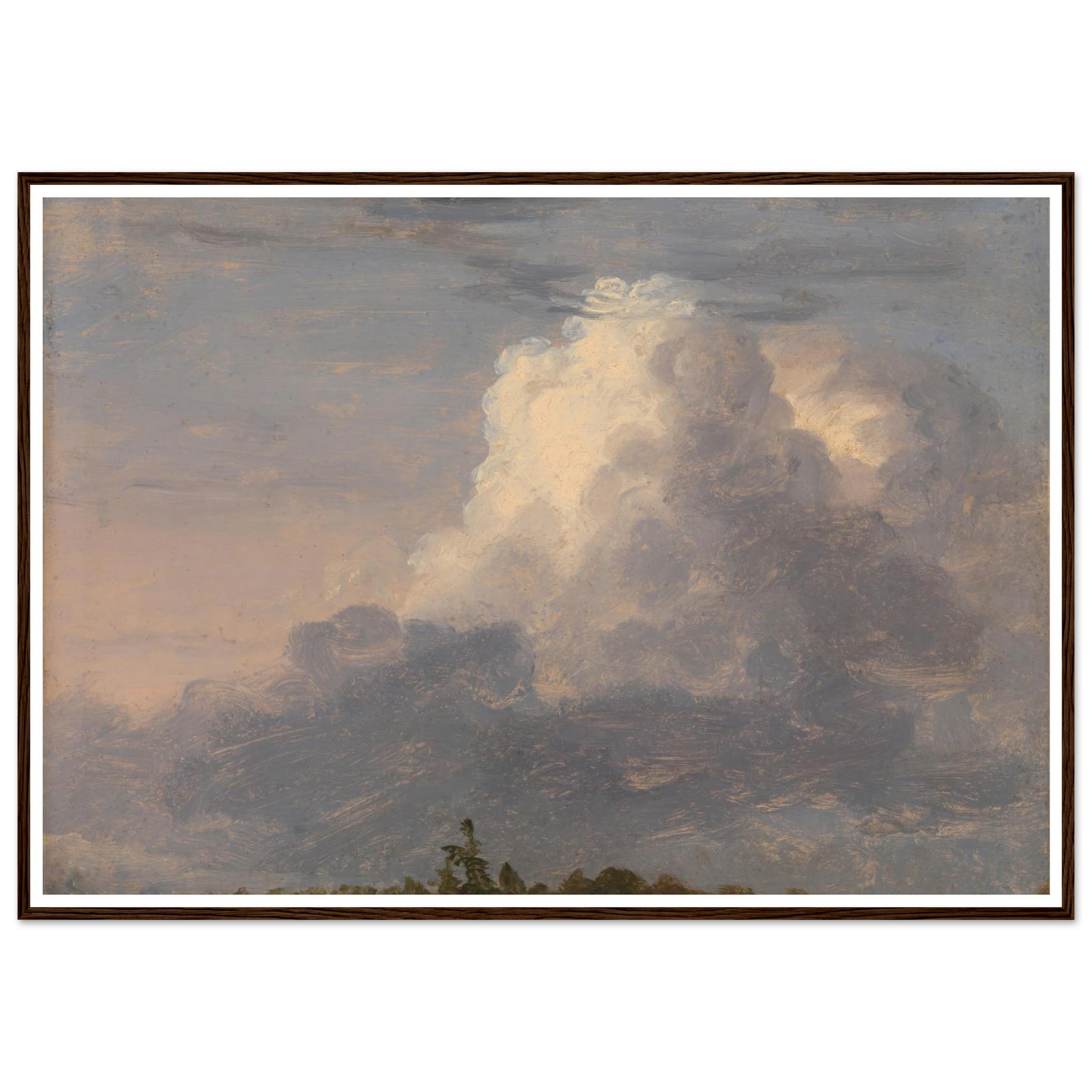 Clouds (ca. 1838) Art Print | Thomas Cole - Framed Poster - 30x40 cm / 12x16″ - Black frame