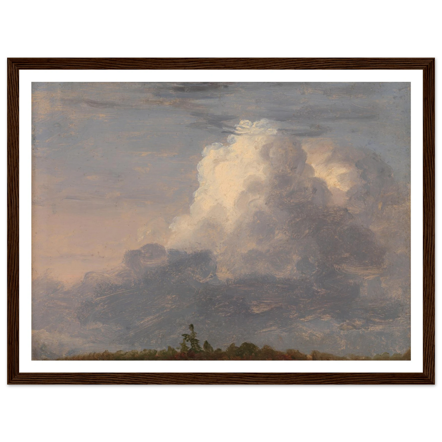 Clouds (ca. 1838) Art Print | Thomas Cole - Framed Poster - 30x40 cm / 12x16″ - Black frame