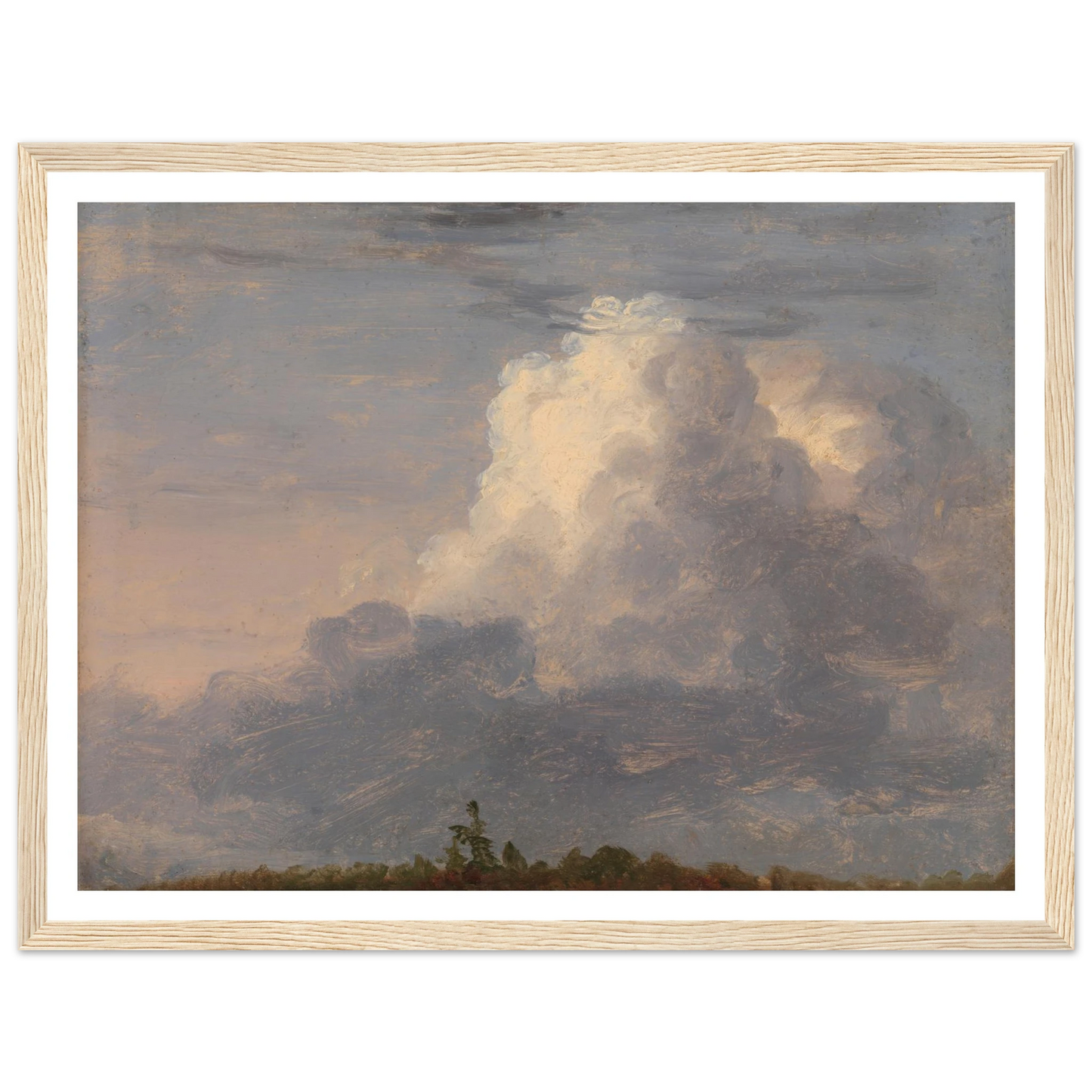 Clouds (ca. 1838) Art Print | Thomas Cole - Framed Poster - 30x40 cm / 12x16″ - Black frame