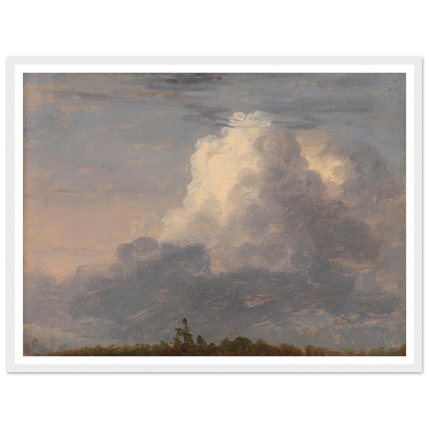 Clouds (ca. 1838) Art Print | Thomas Cole - Framed Poster - 30x40 cm / 12x16″ - Black frame
