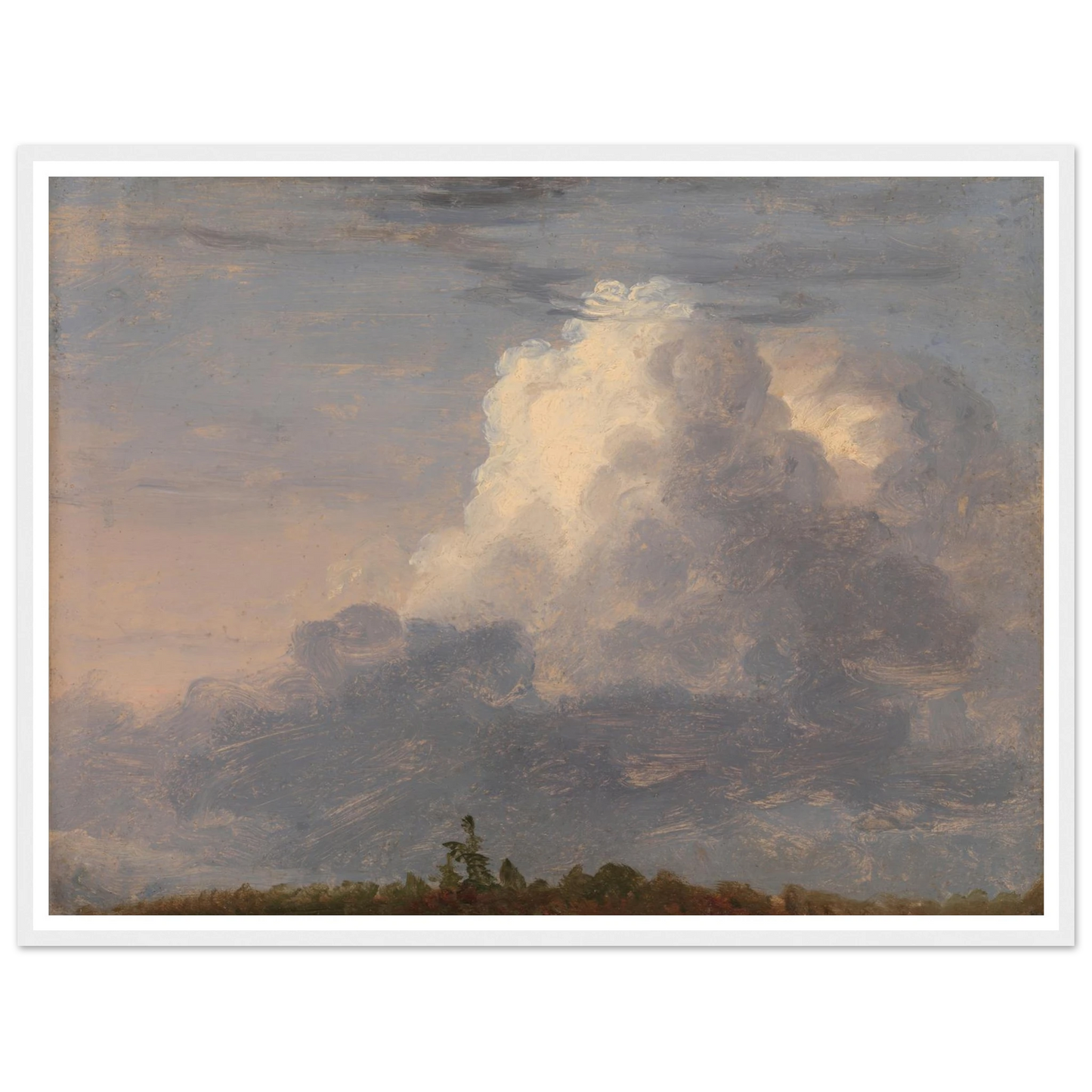 Clouds (ca. 1838) Art Print | Thomas Cole - Framed Poster - 30x40 cm / 12x16″ - Black frame