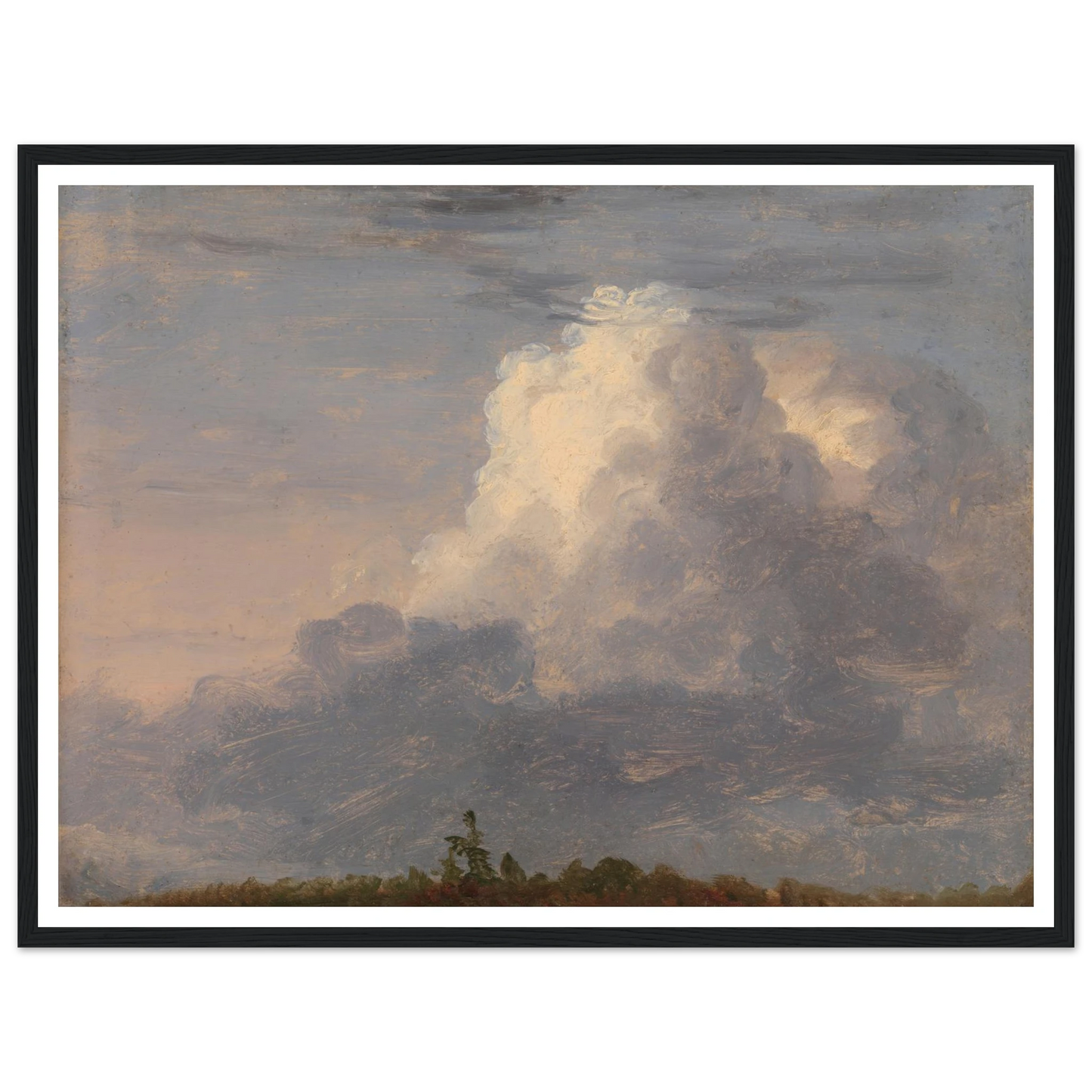 Clouds (ca. 1838) Art Print | Thomas Cole - Framed Poster - 30x40 cm / 12x16″ - Black frame