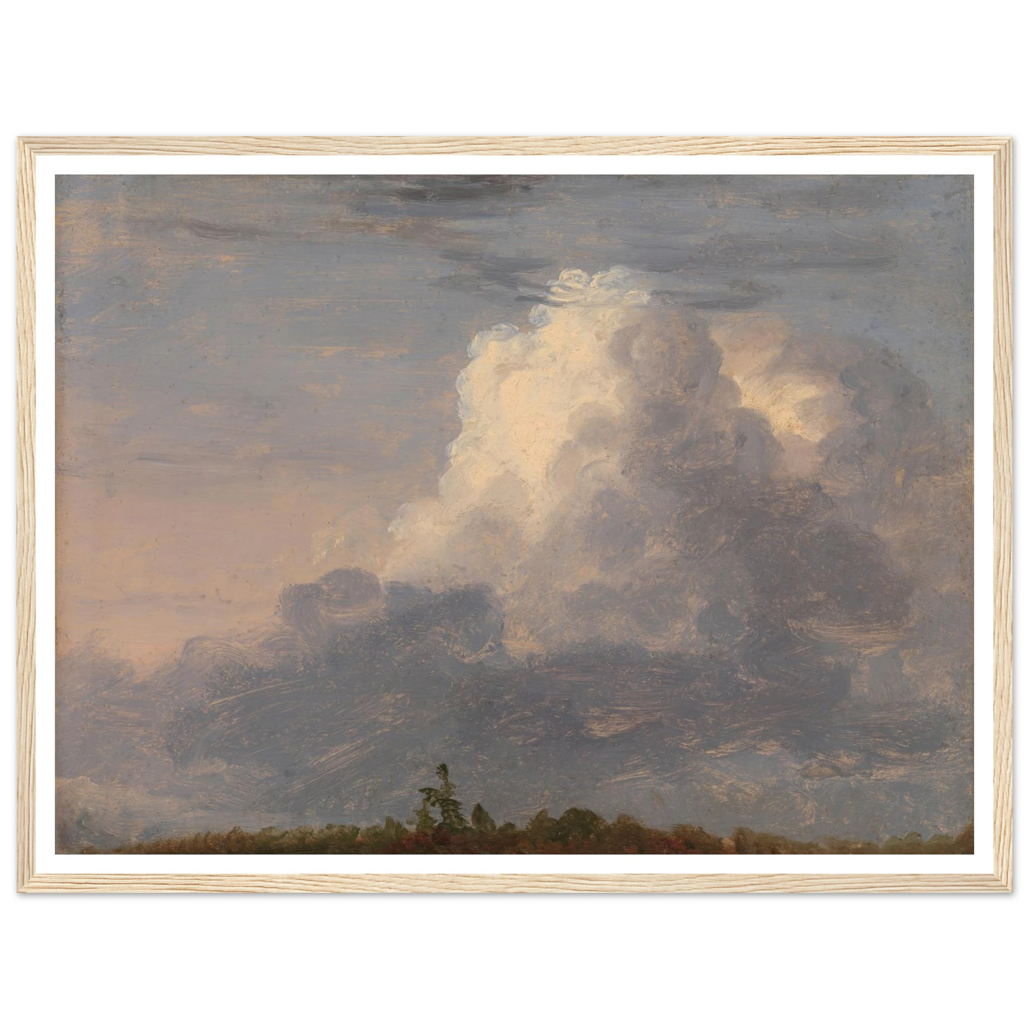 Clouds (ca. 1838) Art Print | Thomas Cole - Framed Poster - 30x40 cm / 12x16″ - Black frame