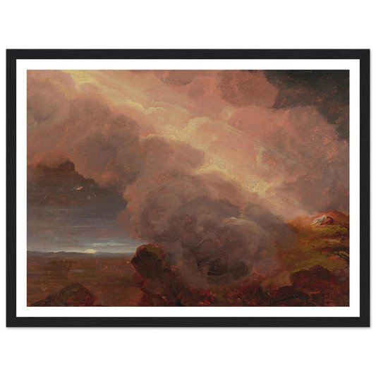 Clouds On The Mountaintop Art Print | Thomas Cole - Framed Poster - 30x40 cm / 12x16″ - Black frame
