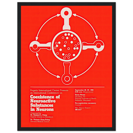 Coexistence of neuroactive substances in neurons (1982) Art Print | National Institutes of Health - Framed Poster - 30x40 cm / 12x16″ - Black frame