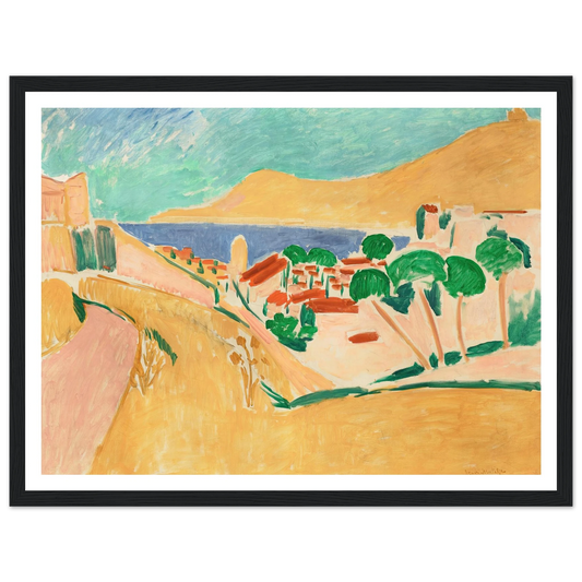 Collioure en août (circa 1911) Art Print | Henri Matisse - Framed Poster - 30x40 cm / 12x16″ - Black frame