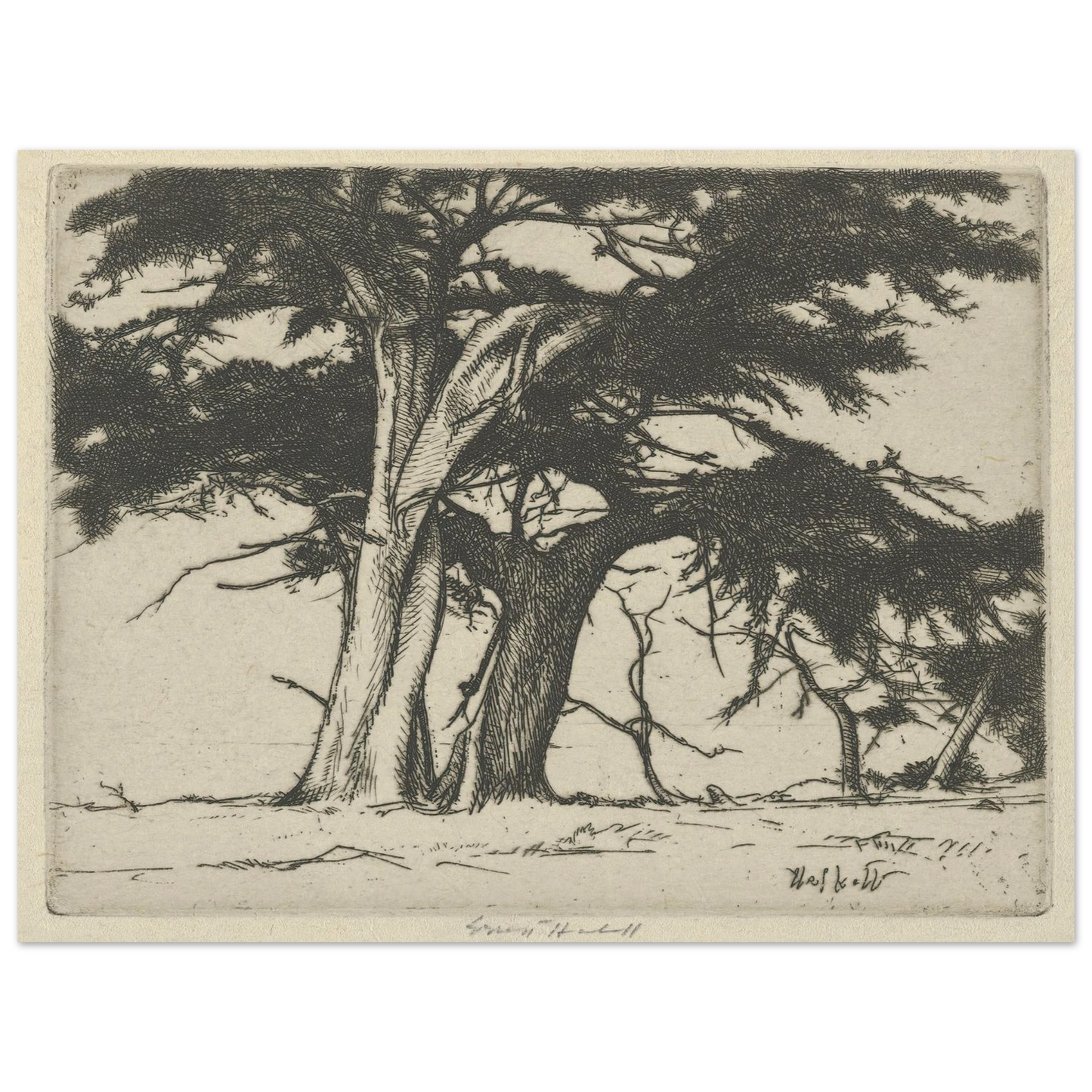 Companions (1920) Art Print | Ernest Haskell - Framed Poster - 30x40 cm / 12x16″ - Black frame