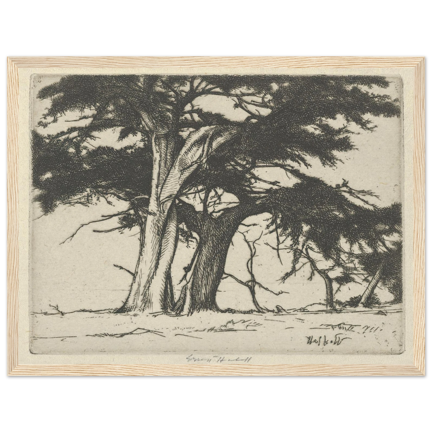 Companions (1920) Art Print | Ernest Haskell - Framed Poster - 30x40 cm / 12x16″ - Black frame