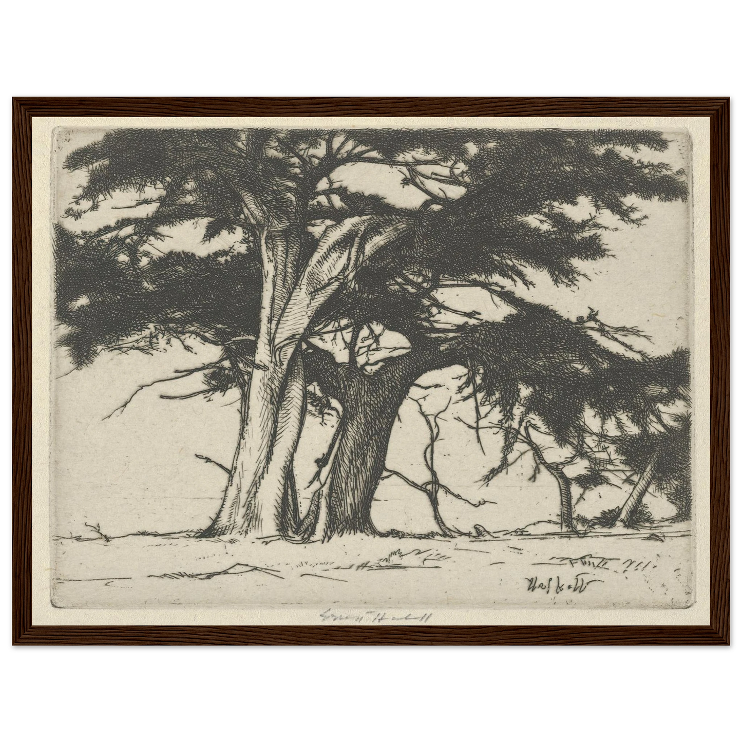 Companions (1920) Art Print | Ernest Haskell - Framed Poster - 30x40 cm / 12x16″ - Black frame