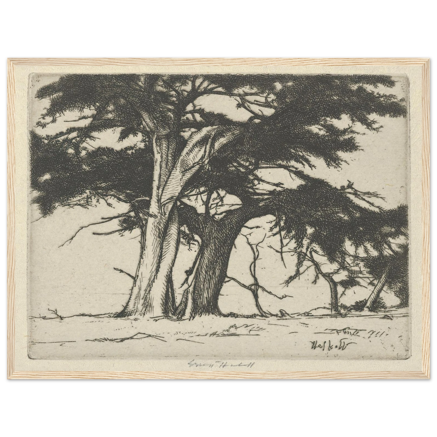 Companions (1920) Art Print | Ernest Haskell - Framed Poster - 30x40 cm / 12x16″ - Black frame